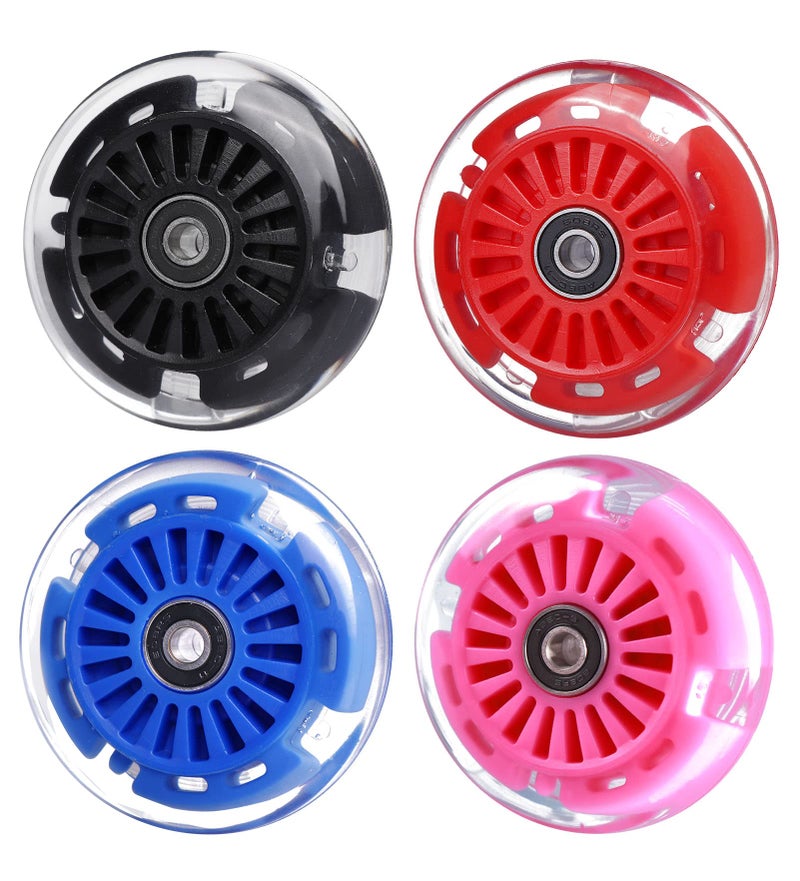 Gladeer 90mm Wiggle Car Polyurethane Replacement Wheels Set Upgrades for PlasmaCar Ride-on Toys Wiggle Car Replacement Wheels, 4-Pack (Pink) - Image 4